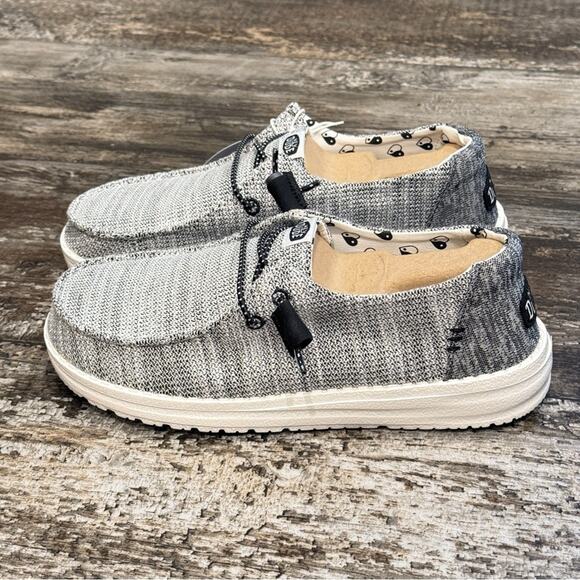 Hey Dude Loafers Shoes Womens Size 6 Wendy Stretch Yin Yang Gray Comfy‎ NEW - Picture 8 of 10